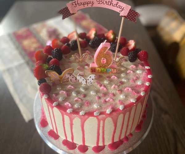 Butterfly Pink Birthday Cake